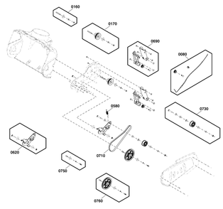 Auger Drive Group Diagram and Parts List for SS18R (1697348-01)(2020) Briggs and Stratton Snow Blower